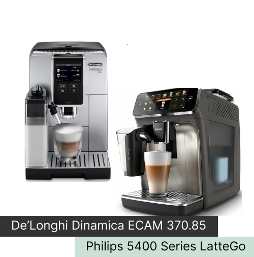 Сравнение кофемашин Philips LatteGo и De’Longhi Dinamica