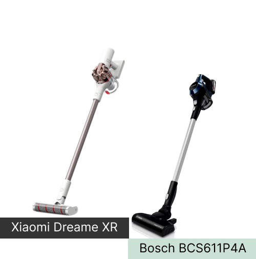 Сравнение вертикальных пылесосов Xiaomi Dreame XR и  Bosch BCS611P4A