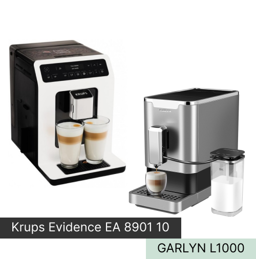 Сравнение кофемашин GARLYN L1000 и Krups Evidence